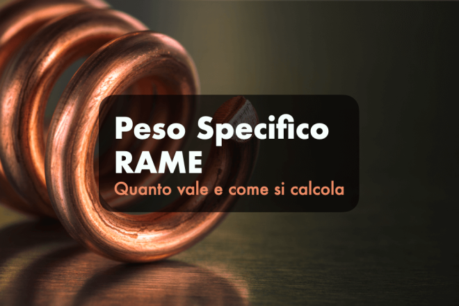 peso specifico rame quanto vale e come si calcola